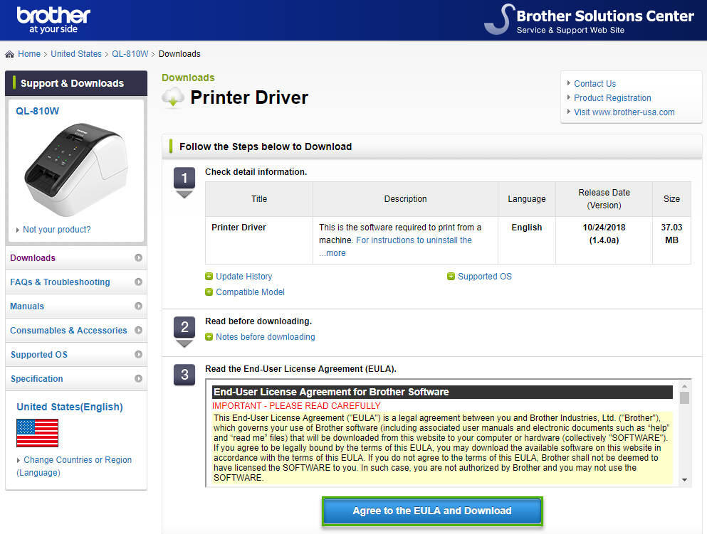 Setup Brother QL810w Label Printer for Windows